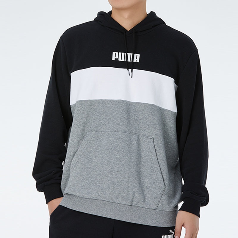 PUMA Double Down Hoodie 'Grey Black White' 587155-01 - 3