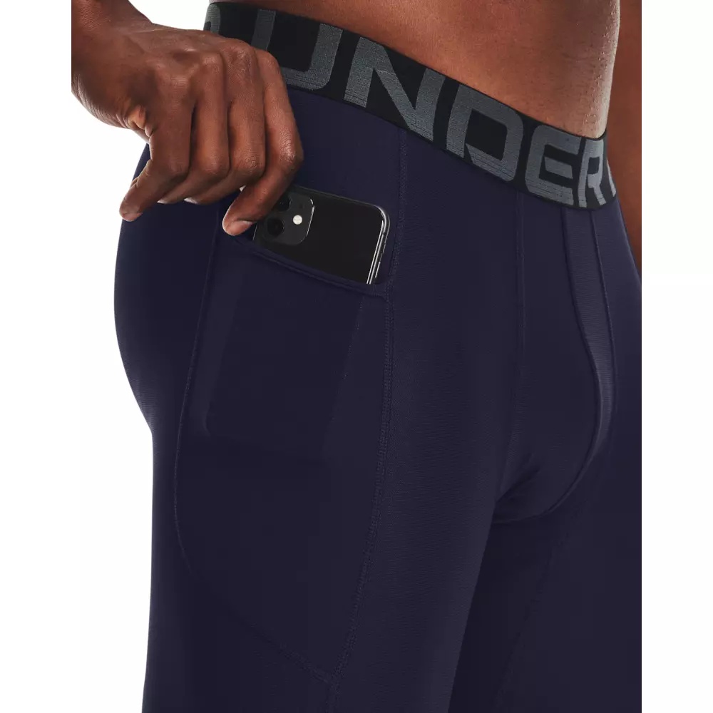 Men's Navy HeatGear Armour Leggings - 3