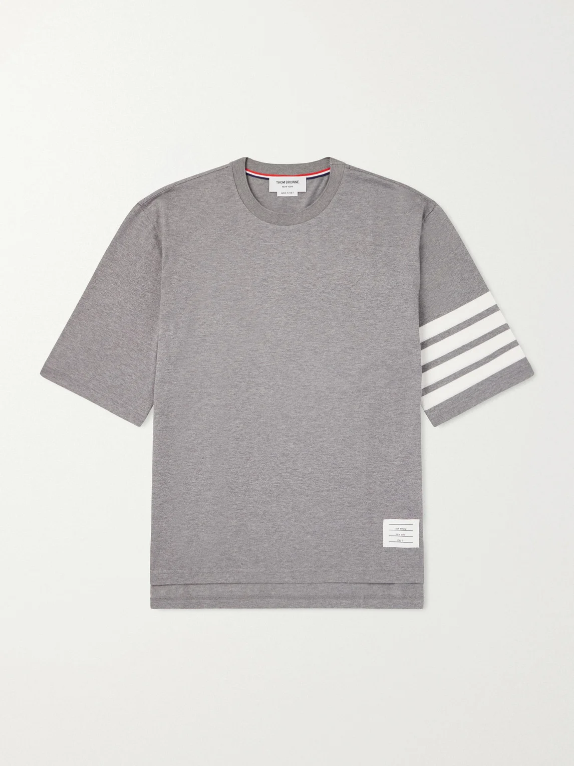 Logo-Appliquéd Striped Cotton-Jersey T-Shirt - 1