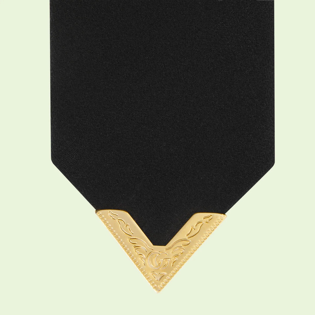 Silk crepe tie with metal tip - 4