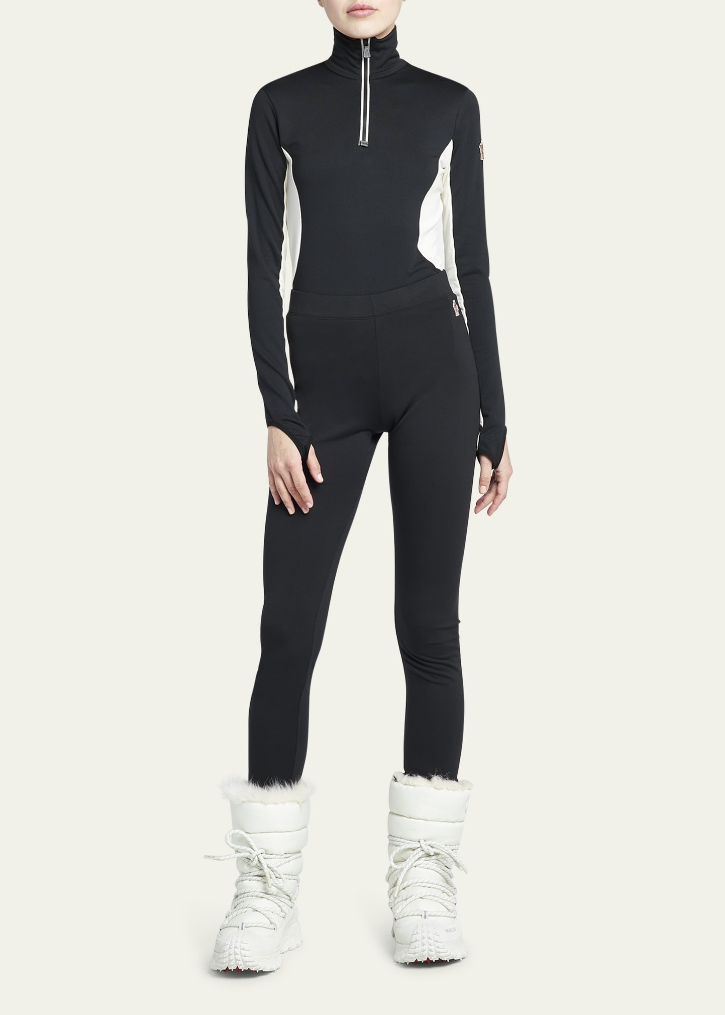 Fitted Leggings with Logo Detail - 2