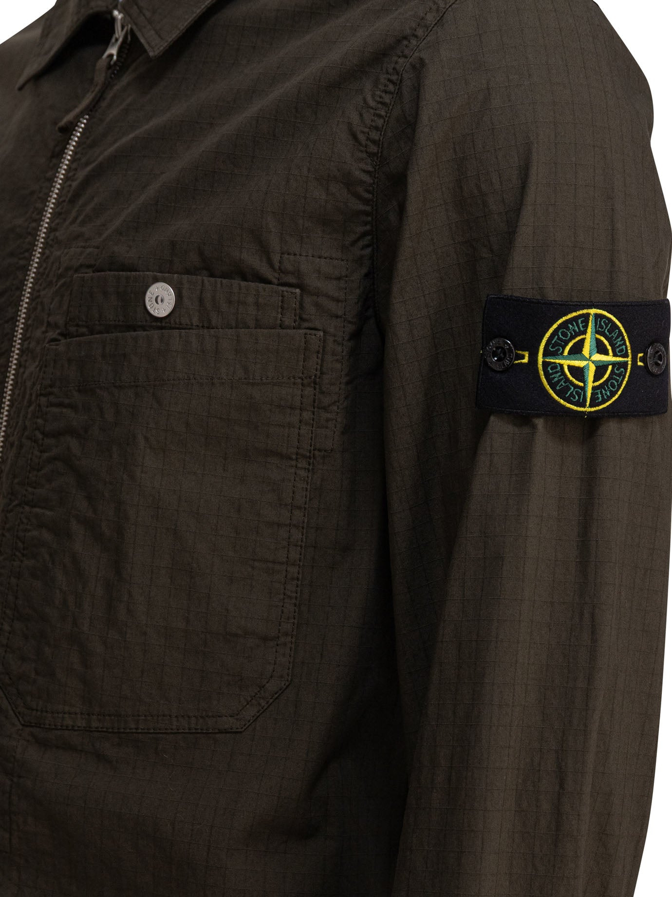 Stone Island Organic Cotton Ripstot Stretch Overshirt - 4