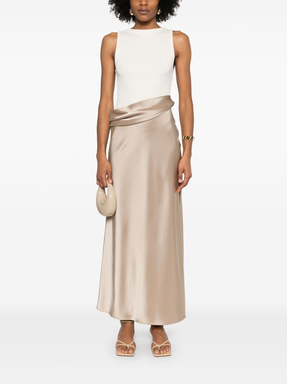 draped-detail maxi dress - 2