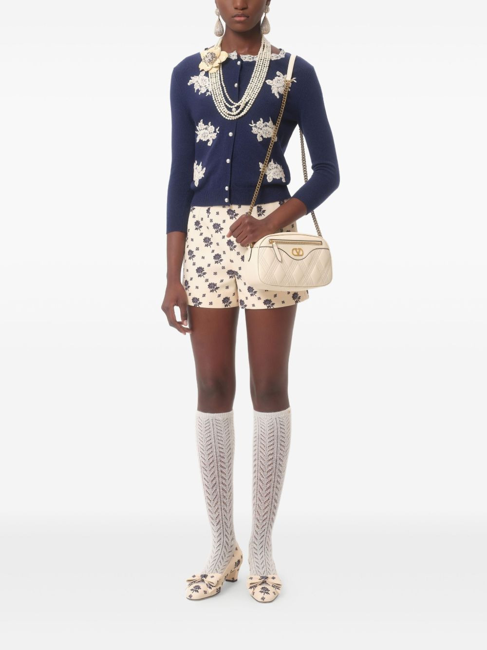 lace-trim cardigan - 2