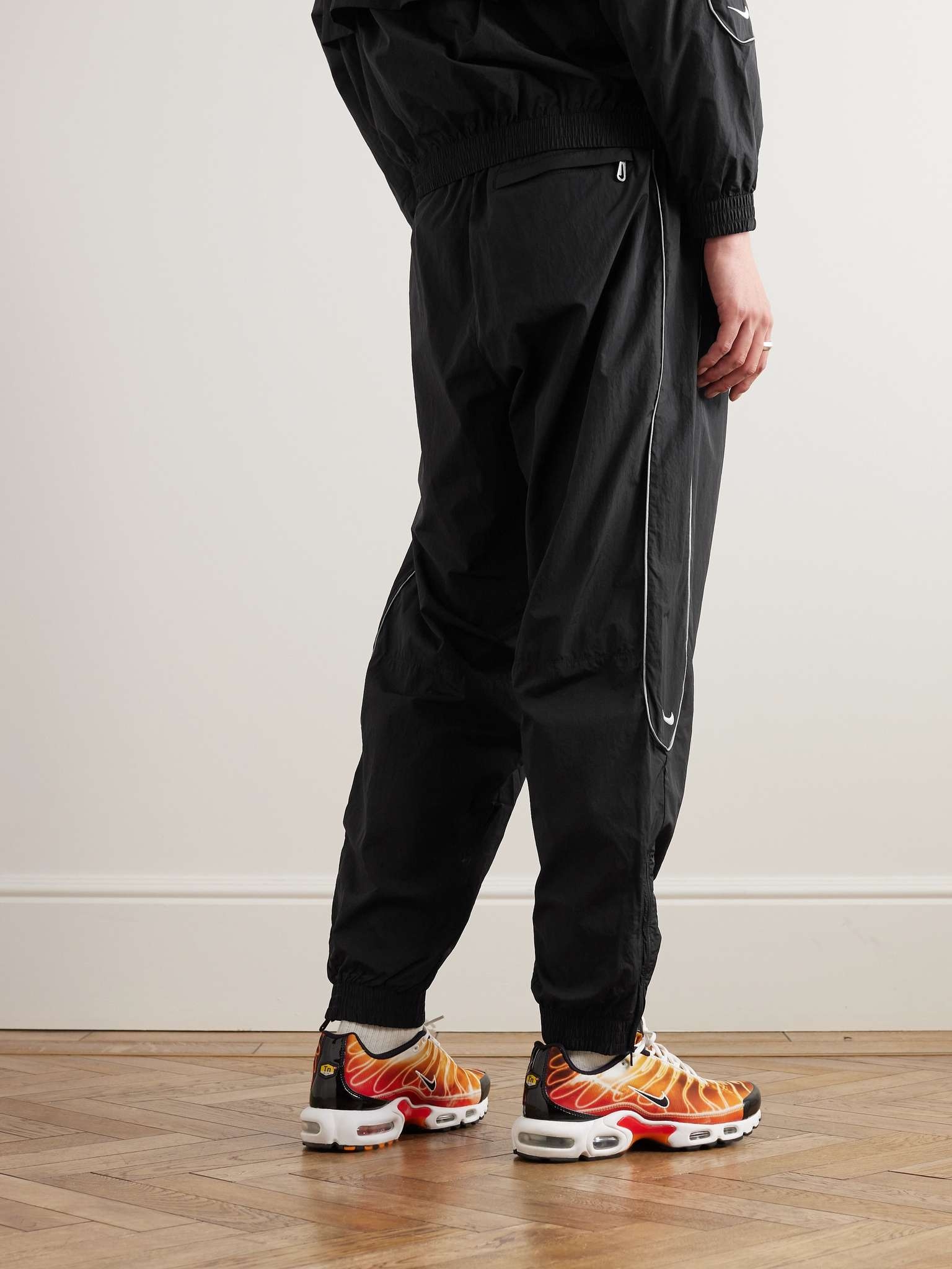 Solo Swoosh Tapered Logo-Embroidered Taffeta Track Pants - 3