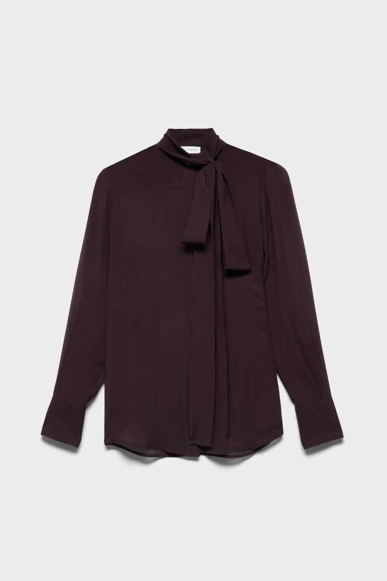 LONG SLEEVE BOW SHIRT in Silk - 1