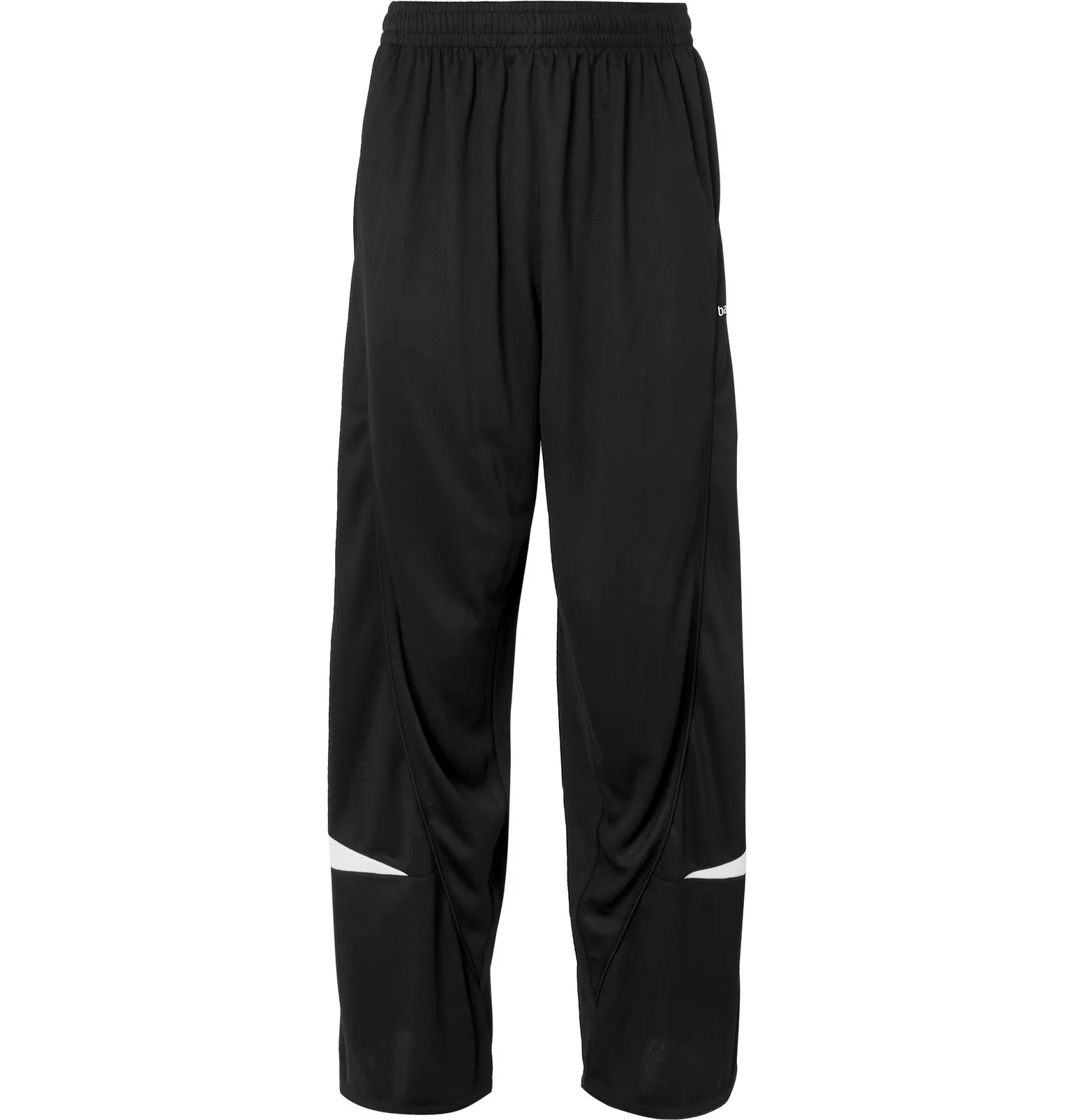 Wide-Leg Logo-Detailed Piped Perforated Shell Track Pants - 1