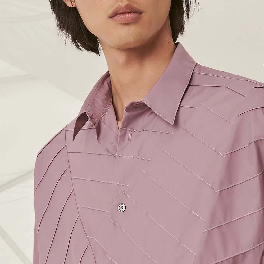 Boxy fit shirt with Emile collar - 3