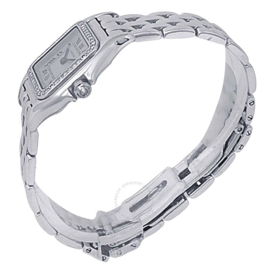 Pre-owned Cartier Panthere Quartz Diamond Silver Dial Ladies Watch WF3091F3 - 2