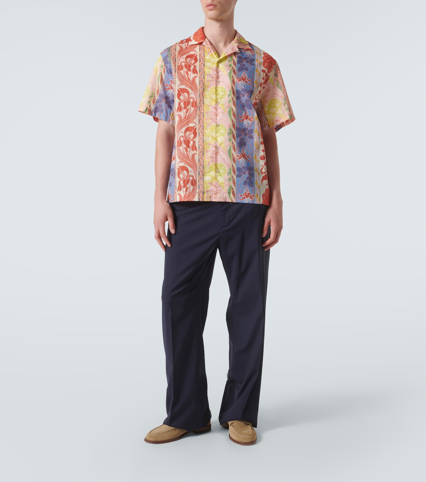 Printed cotton bowling shirt - 2