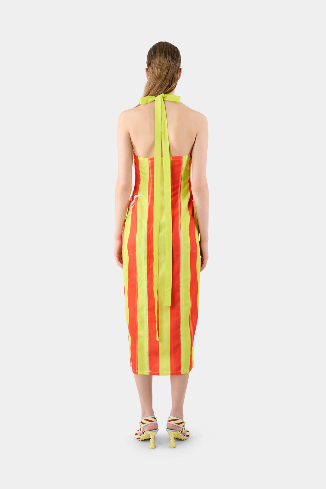 TRIANGLE DRESS / red & yellow stripes - 2