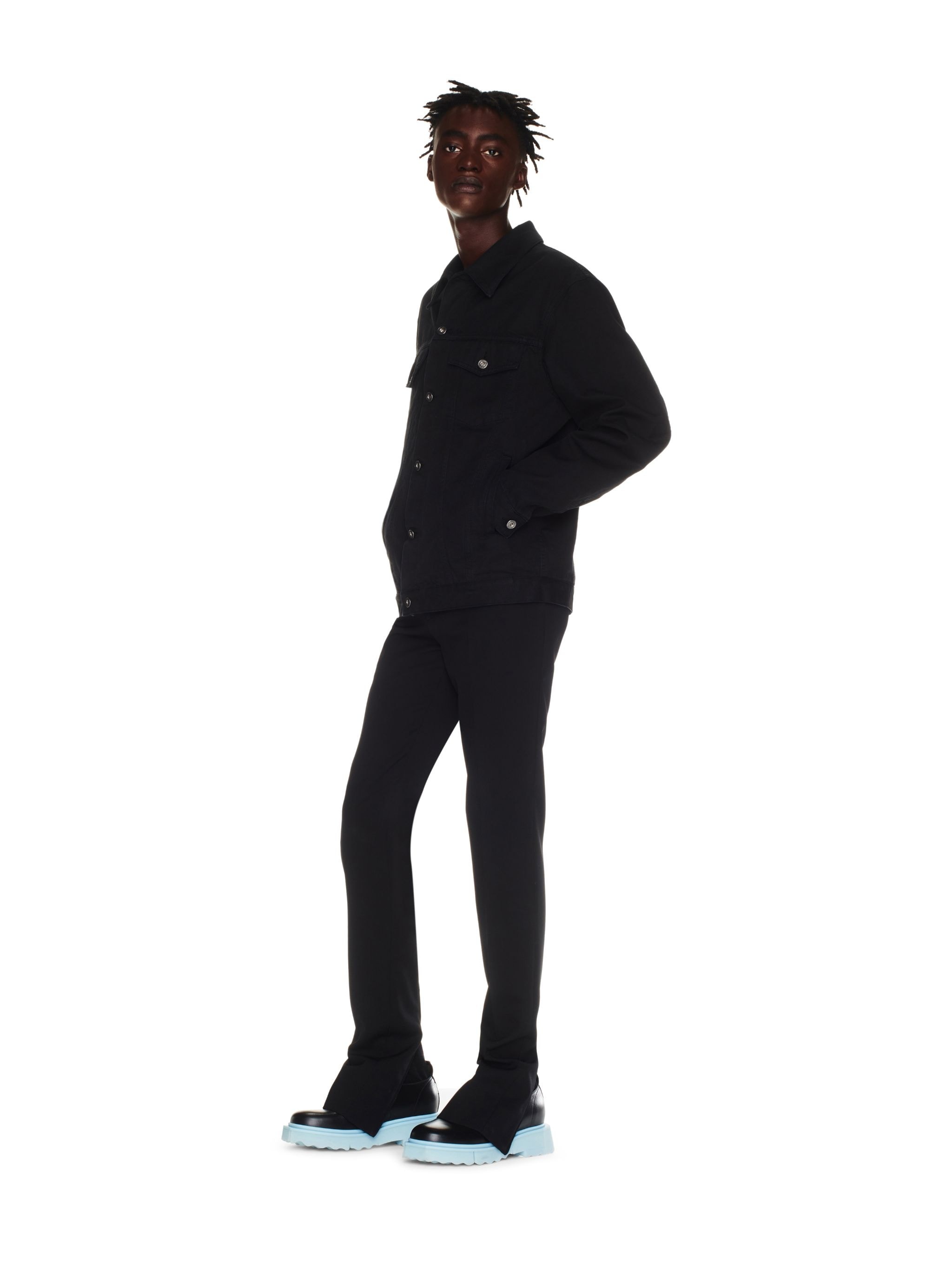 Black/white Canvas Varsity Skate Jacket - 3