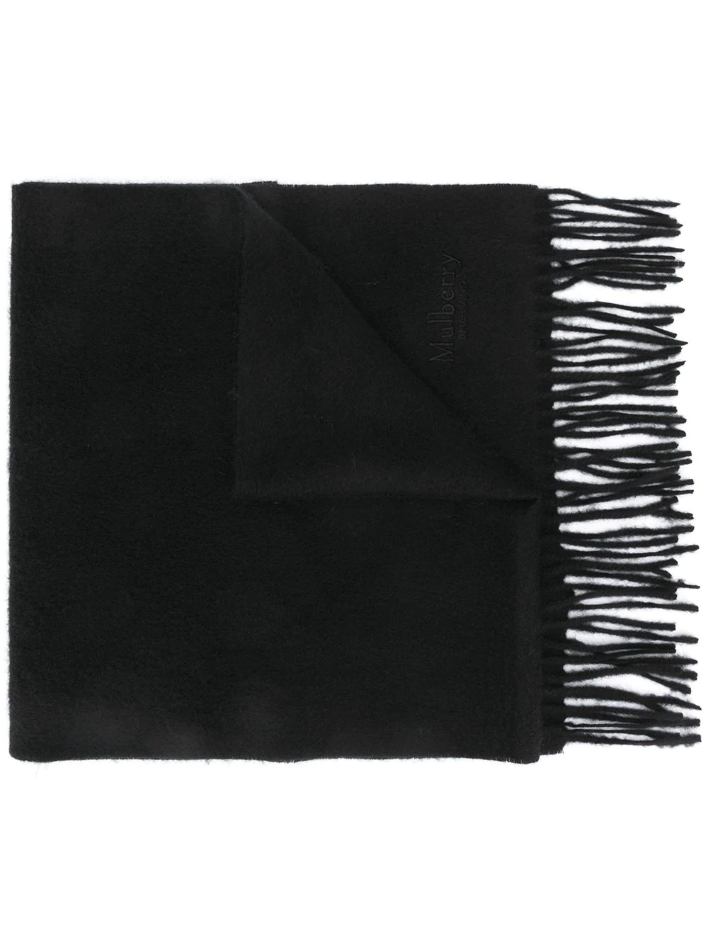 fringed cashmere scarf - 1