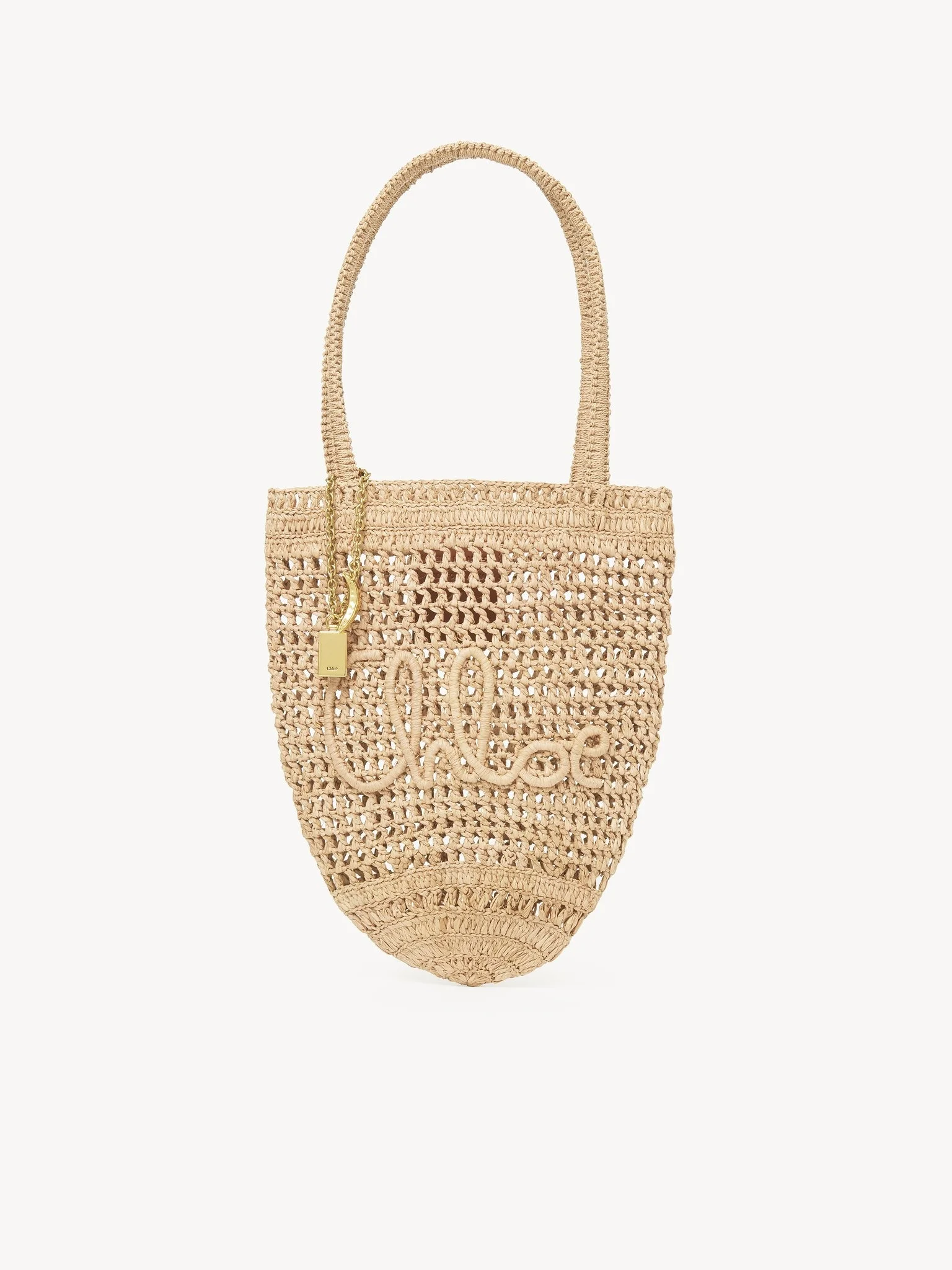 SMALL SUMMER BANANA TOTE BAG IN RAFFIA - 1
