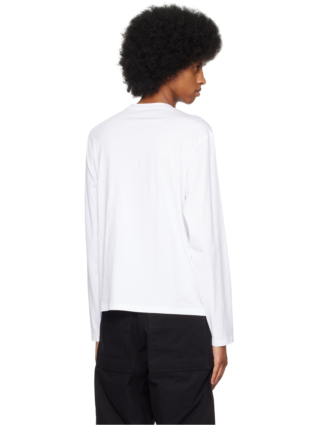 White Eyelet Long Sleeve T-Shirt - 3