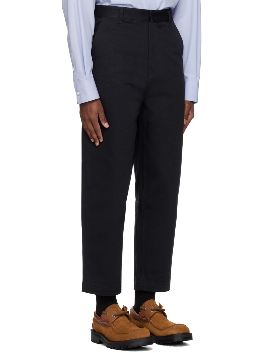 Navy Zip-Fly Trousers - 2