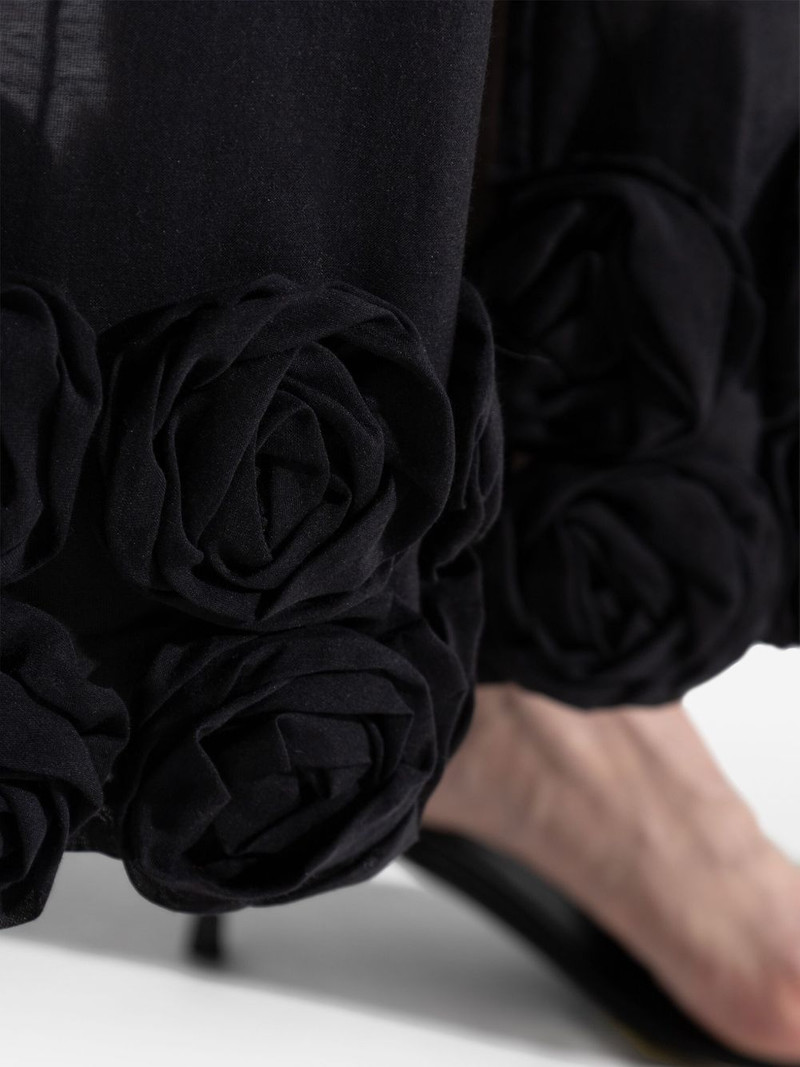 floral-appliqué trousers 5