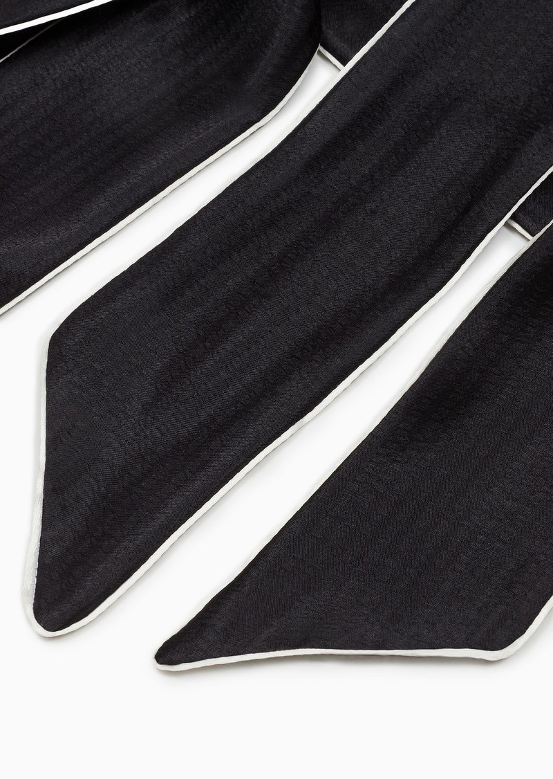 EMPORIO ARMANI Viscose scarf with piping outlook
