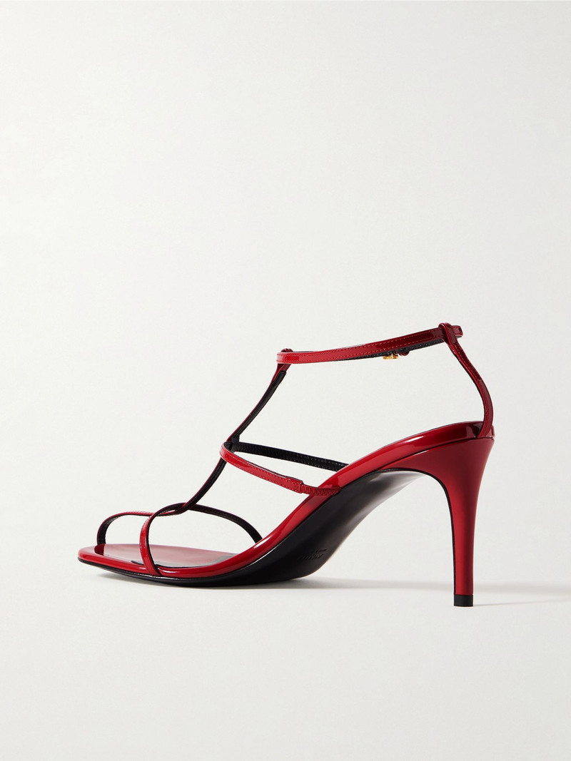 Cage patent-leather sandals Red 3