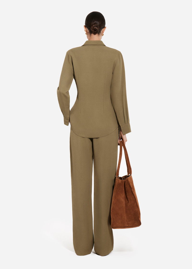 Fitted Collared Shirt in Viscose Twill 5