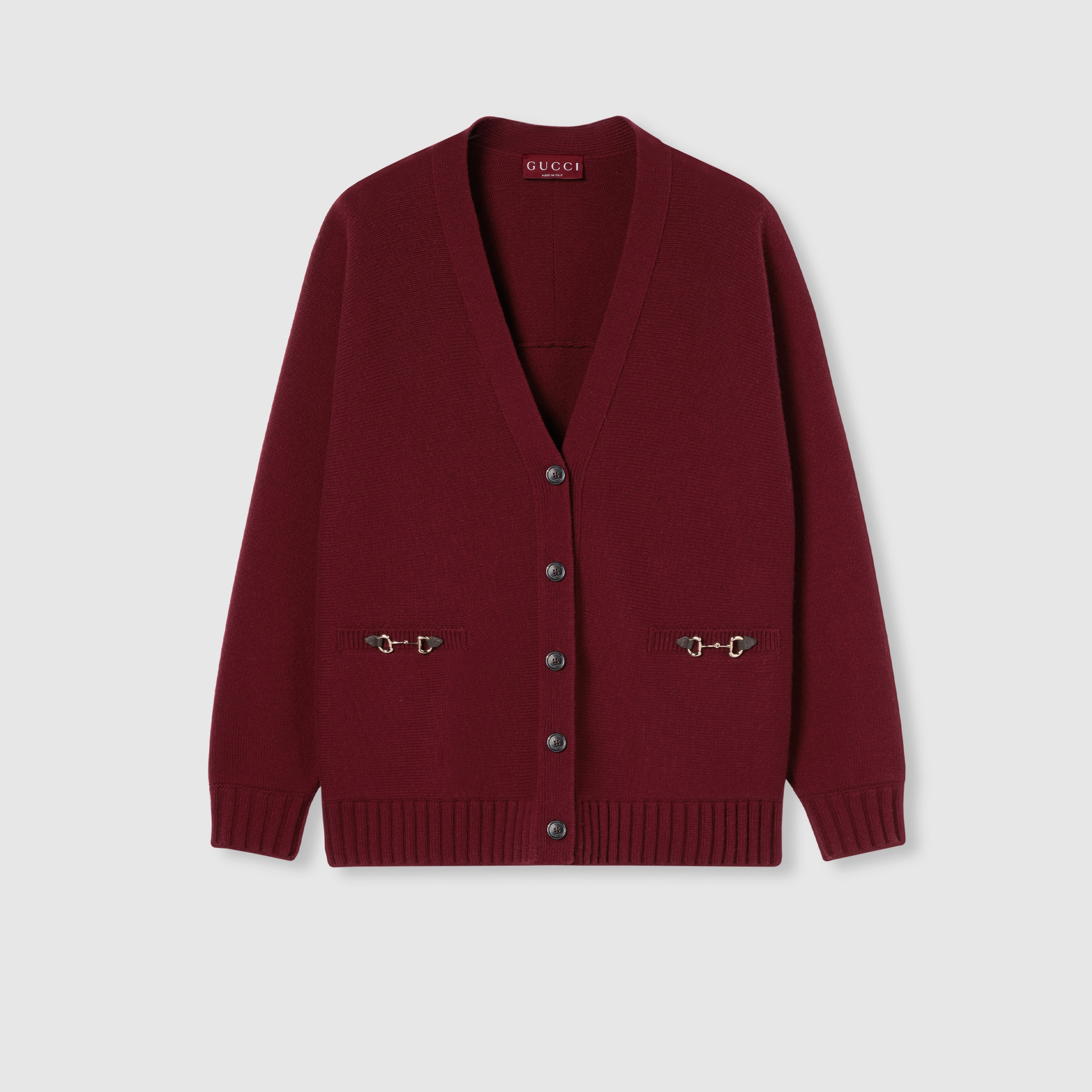 Cashmere wool cardigan with Horsebit - 1