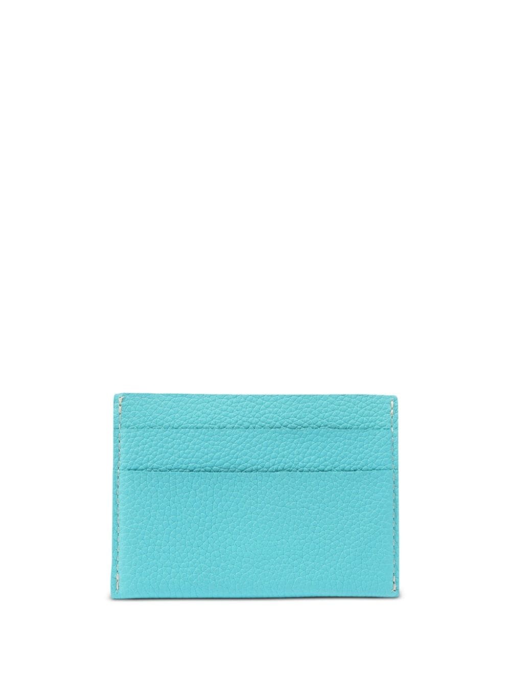 logo-embroidered leather cardholder - 2
