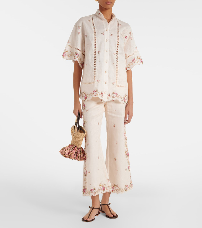 Zimmermann Patience floral linen shirt outlook
