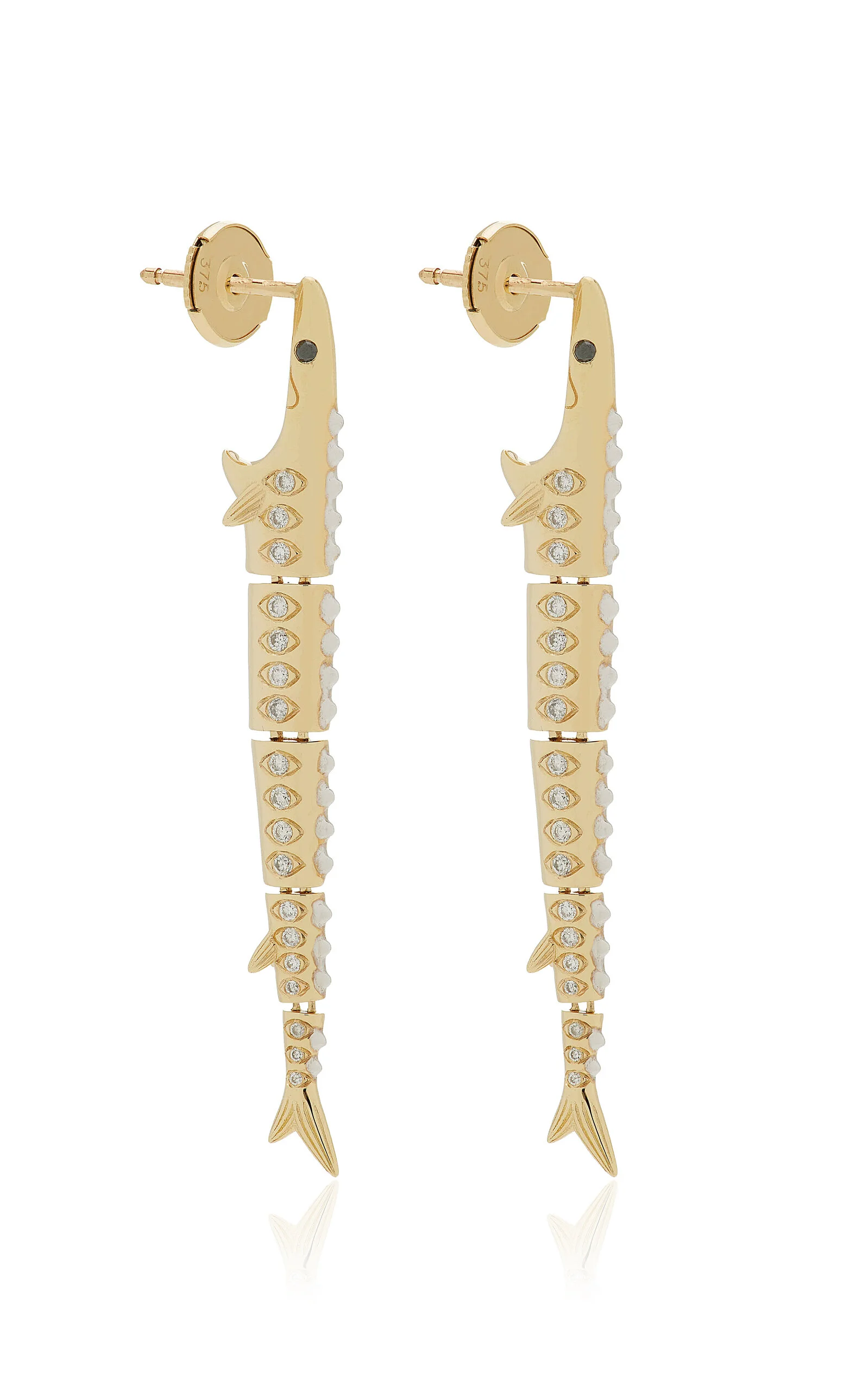 Marlin Yellow Gold Diamond Earring gold - 1