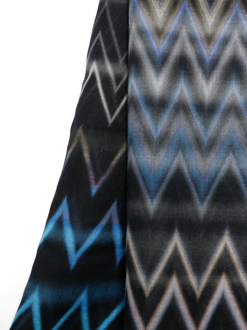Missoni zigzag frayed-edge scarf outlook