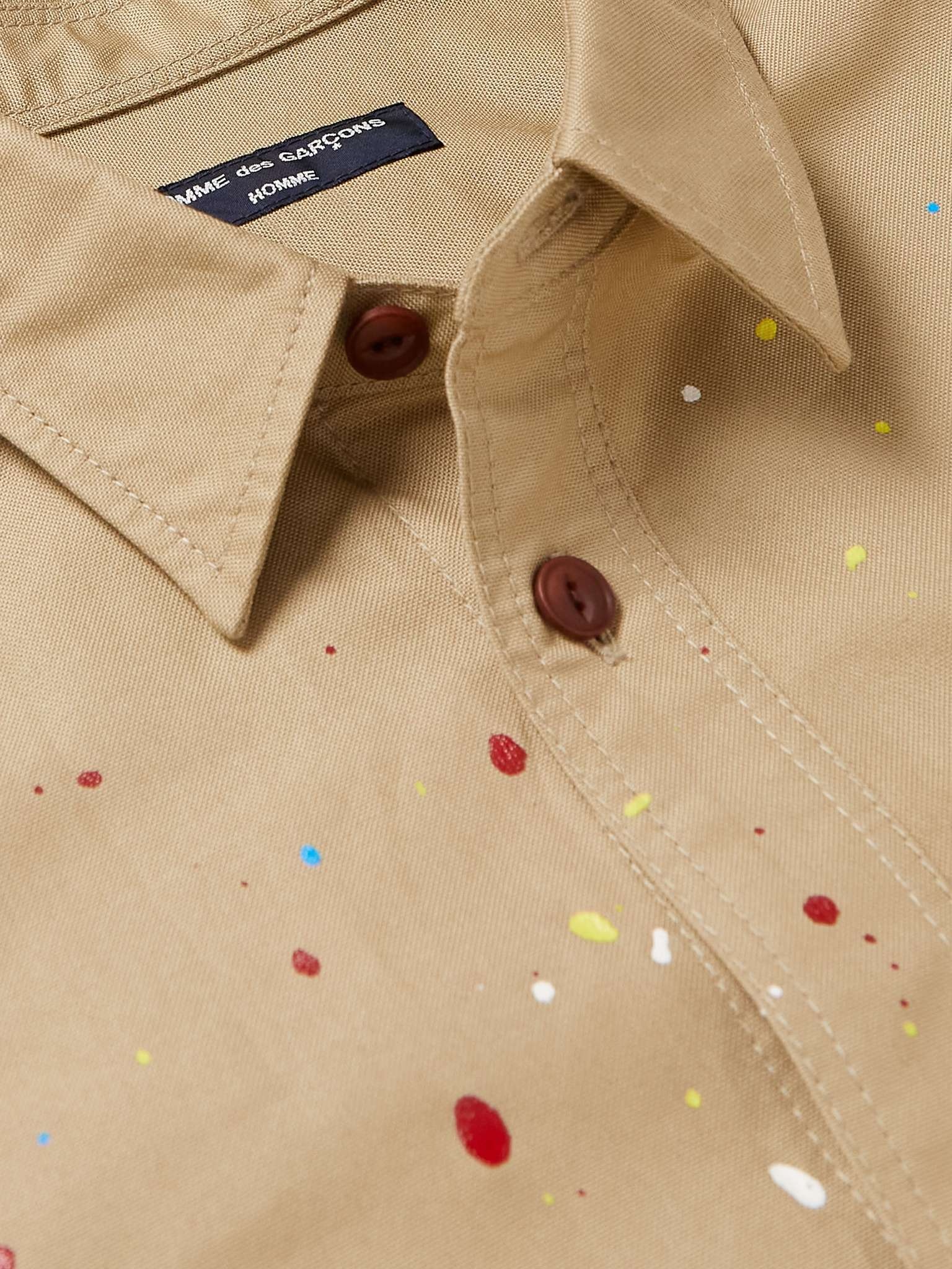 Paint-Splattered Cotton-Canvas Overshirt - 5