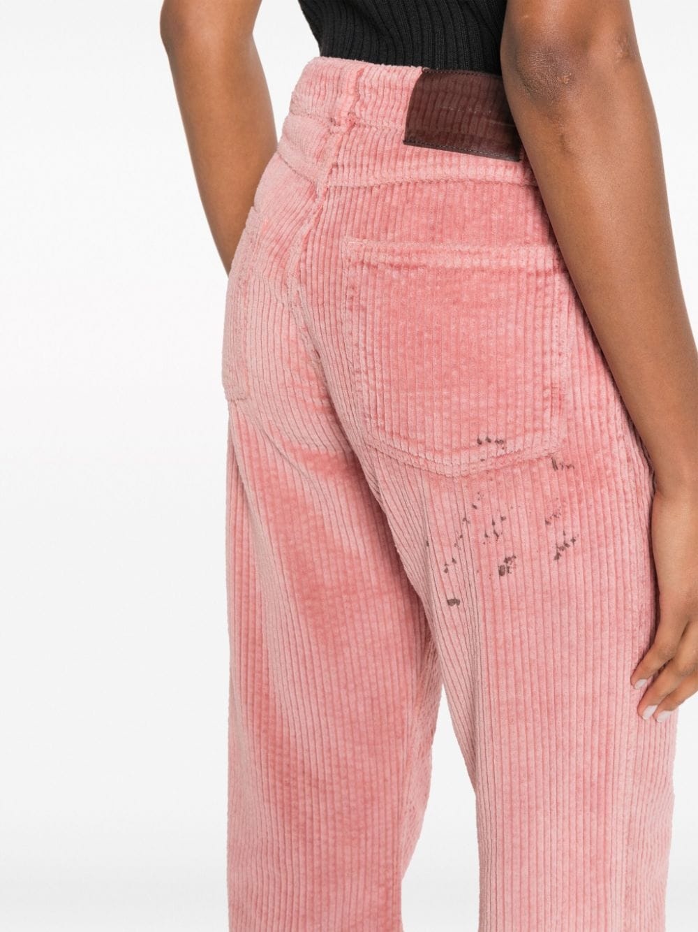 corduroy flared trousers - 5