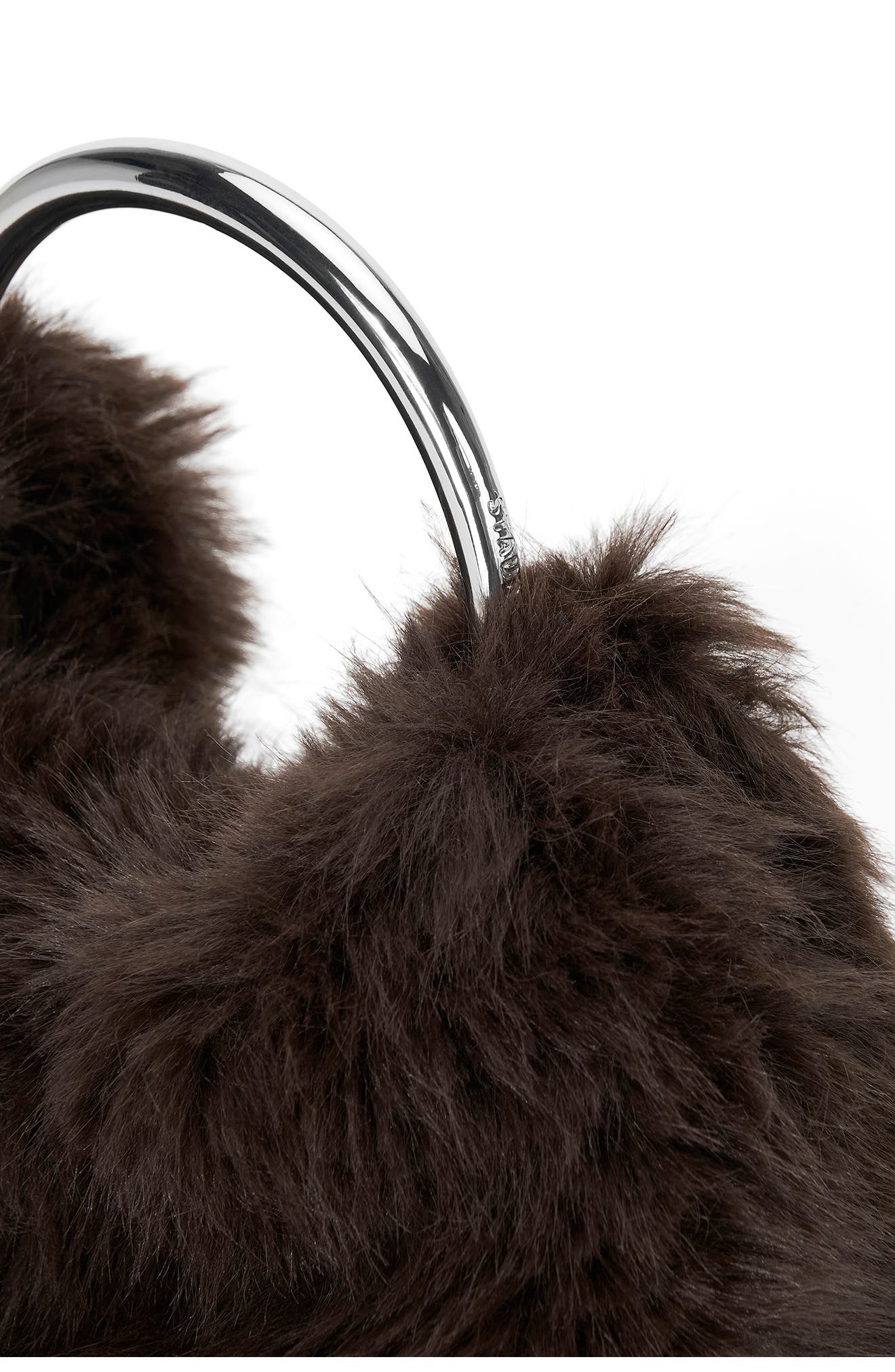 STAUD Romeo Faux Fur Top Handle Bag in Espresso at Nordstrom - 4
