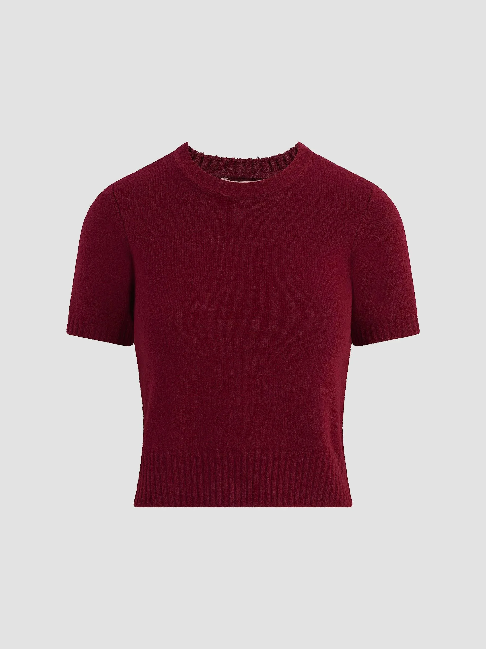Women's The Steph Shrunken Sweater T-Shirt - Syrah - 1