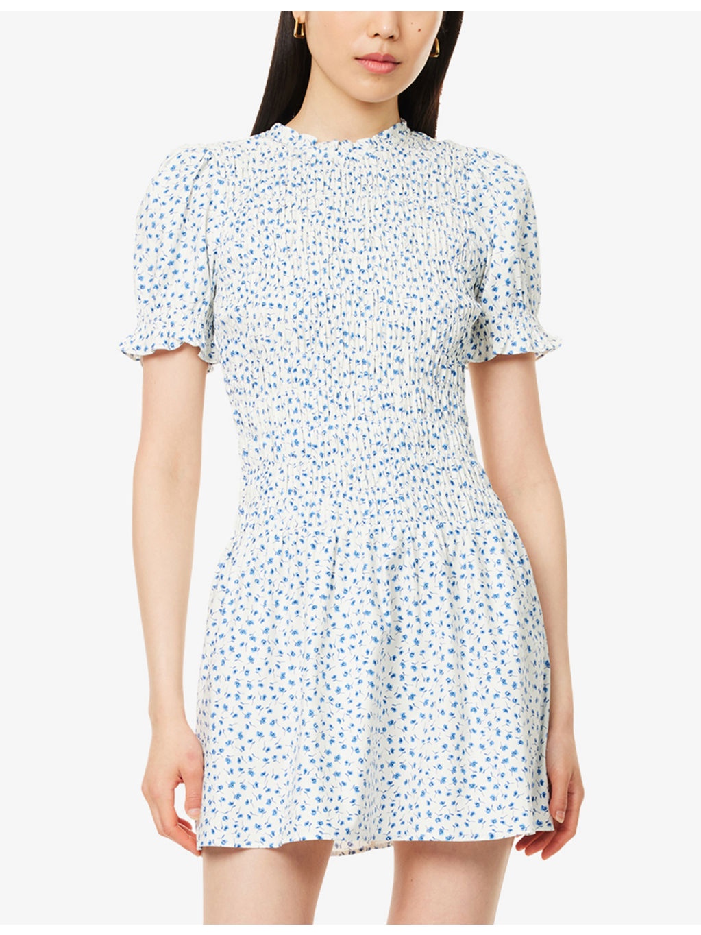 Leannah Floral-Print Stretch-Cotton Mini Dress - 3