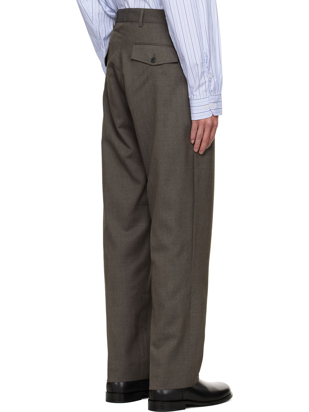 Taupe Formal Trousers - 3