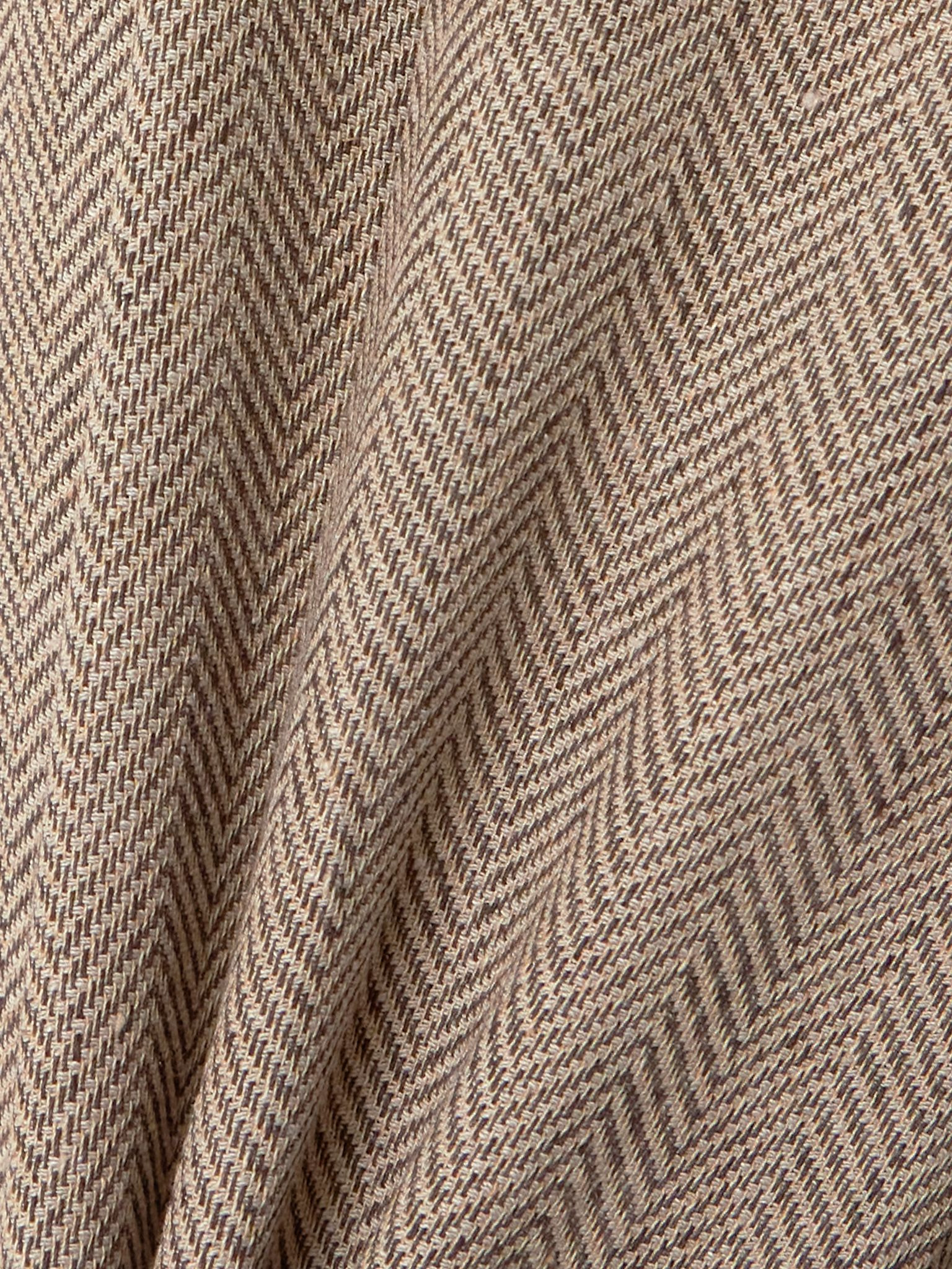 Nyack pleated herringbone linen wide-leg pants Brown - 5