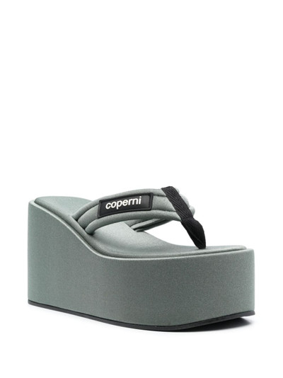 COPERNI logo-patch 100mm platform sandals outlook