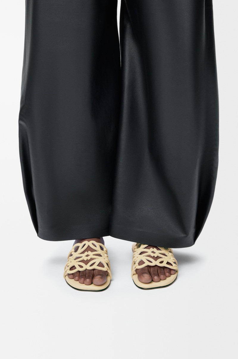 Loewe Petal Anagram slide in rhinestone-embellished suede outlook