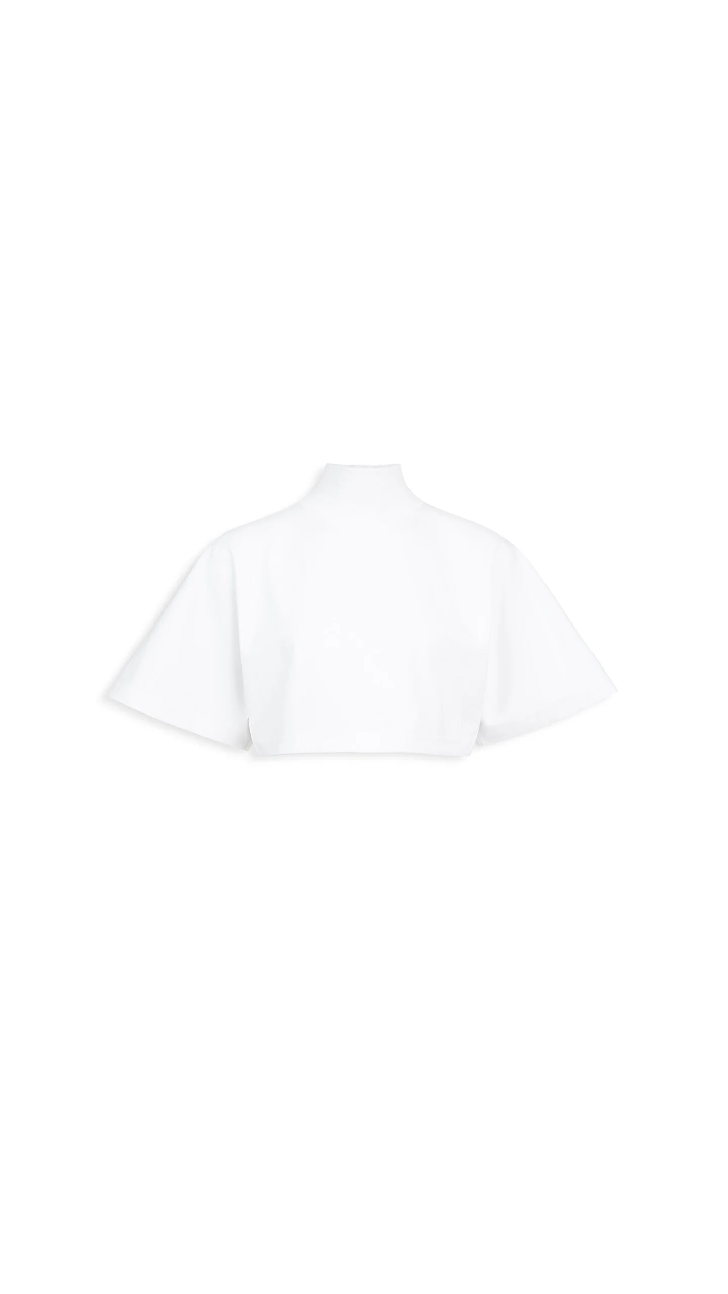 CROPPED COTTON JERSEY T-SHIRT - 1