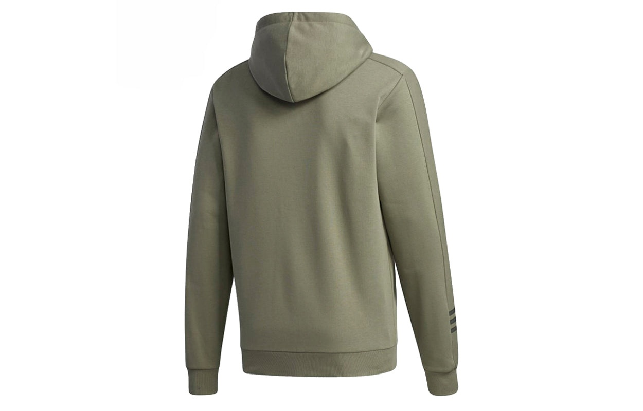 adidas E COMF HD SWT Casual Sports Hooded Sweater Men Army Green GD5446 - 2