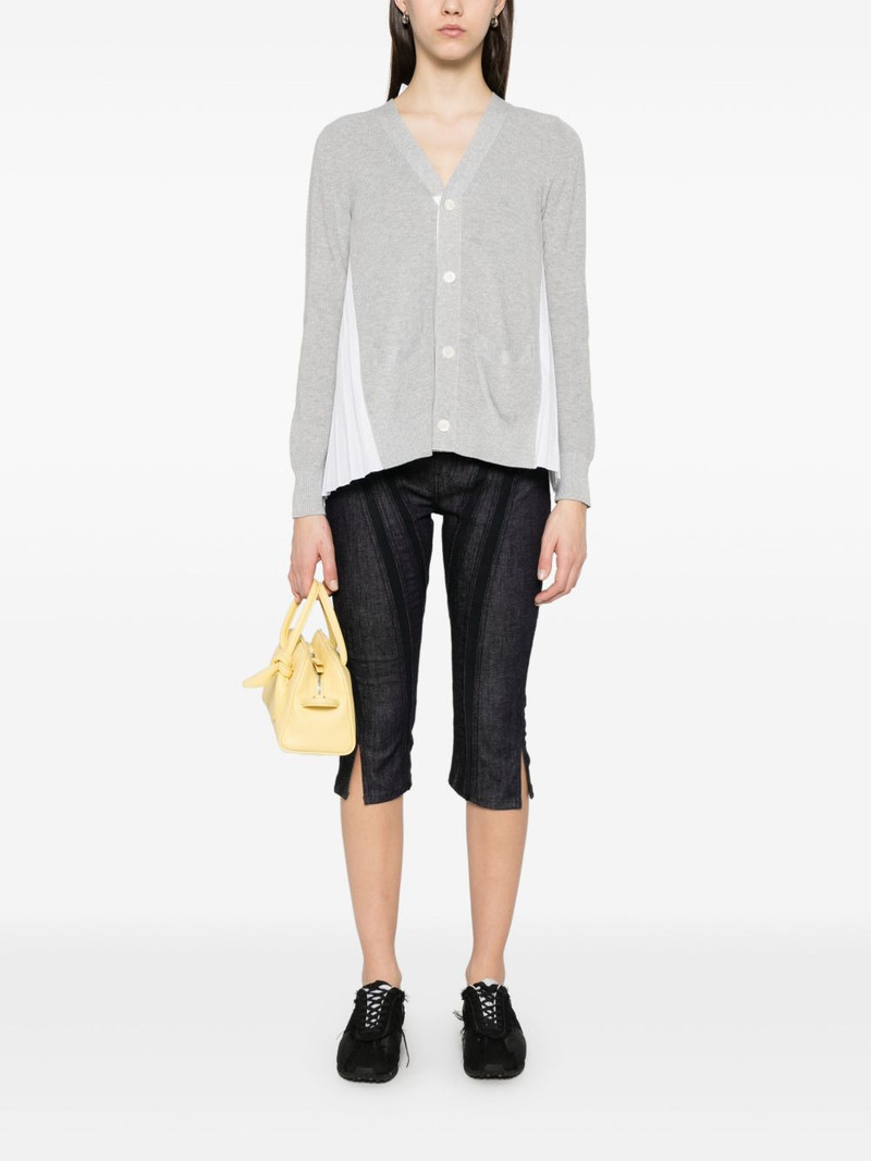sacai pleat-detailed cardigan outlook