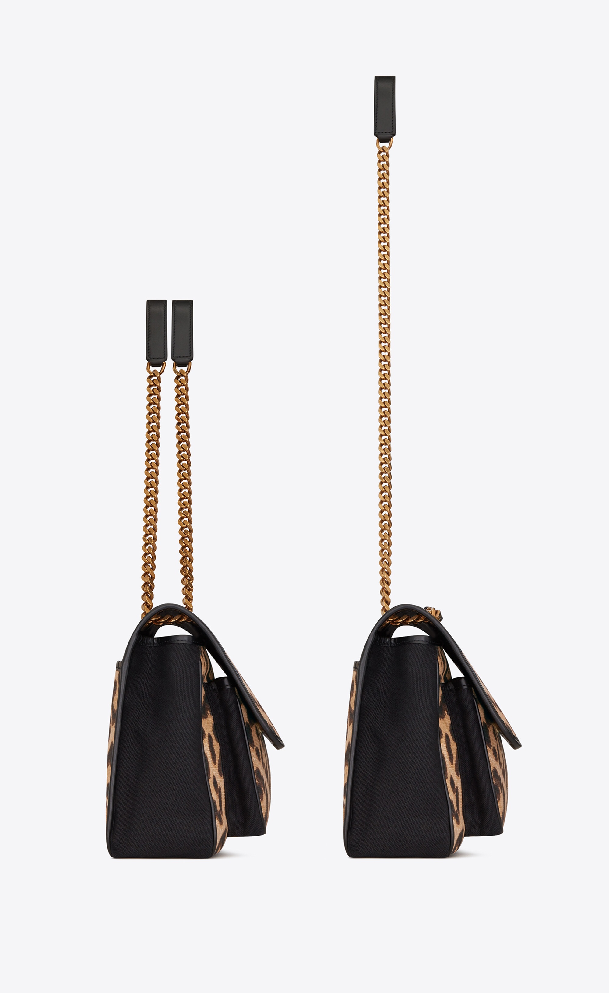 niki medium in leopard-print canvas and smooth leather - 4