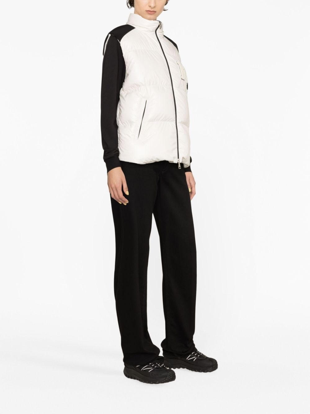 logo-patch padded gilet - 4