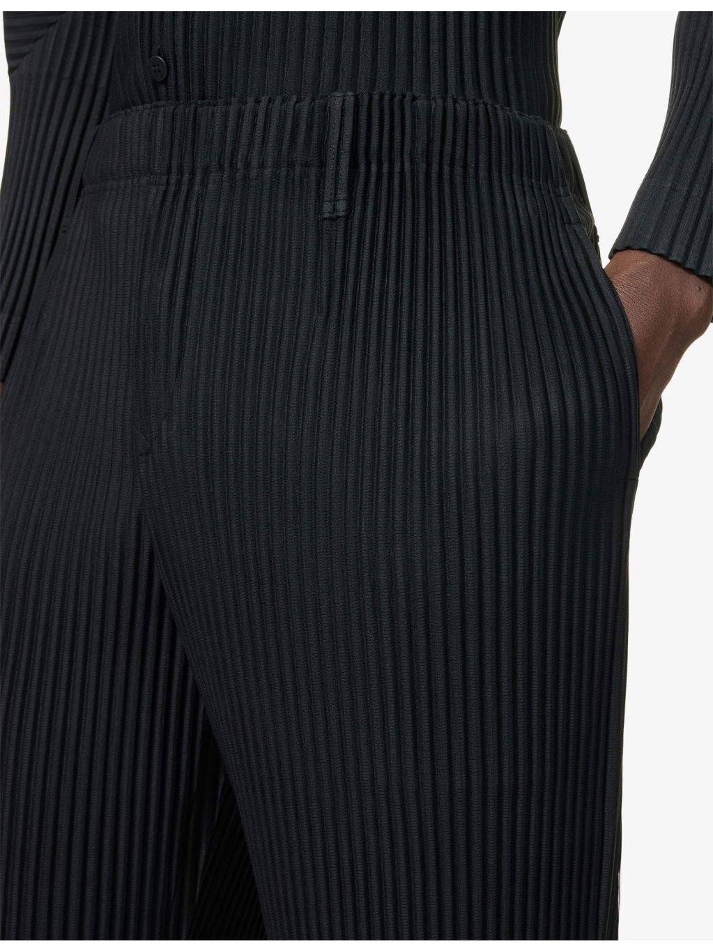 Basics Straight-Leg Pleats Knitted Trousers - 5