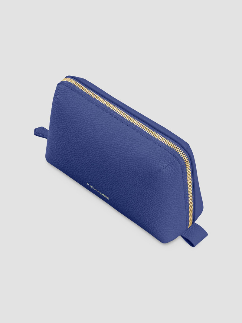 Leather Tech Pouch - Lapis Blue 5