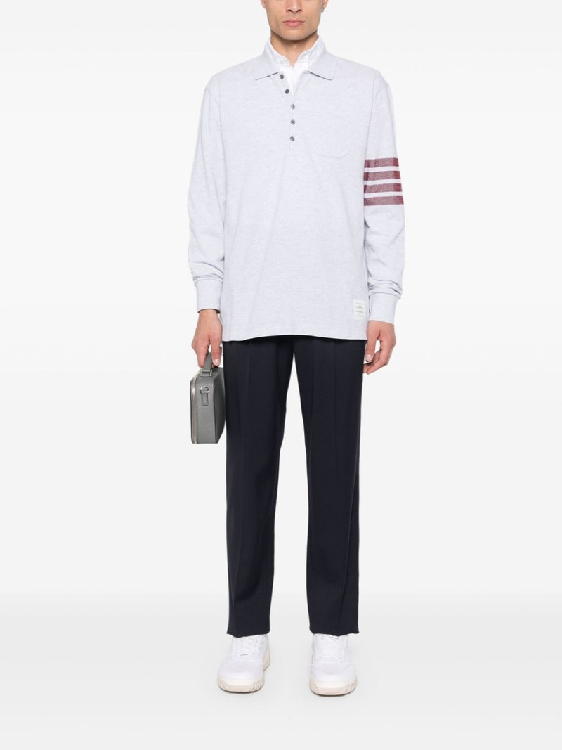 Thom Browne 4-Bar stripe polo shirt outlook