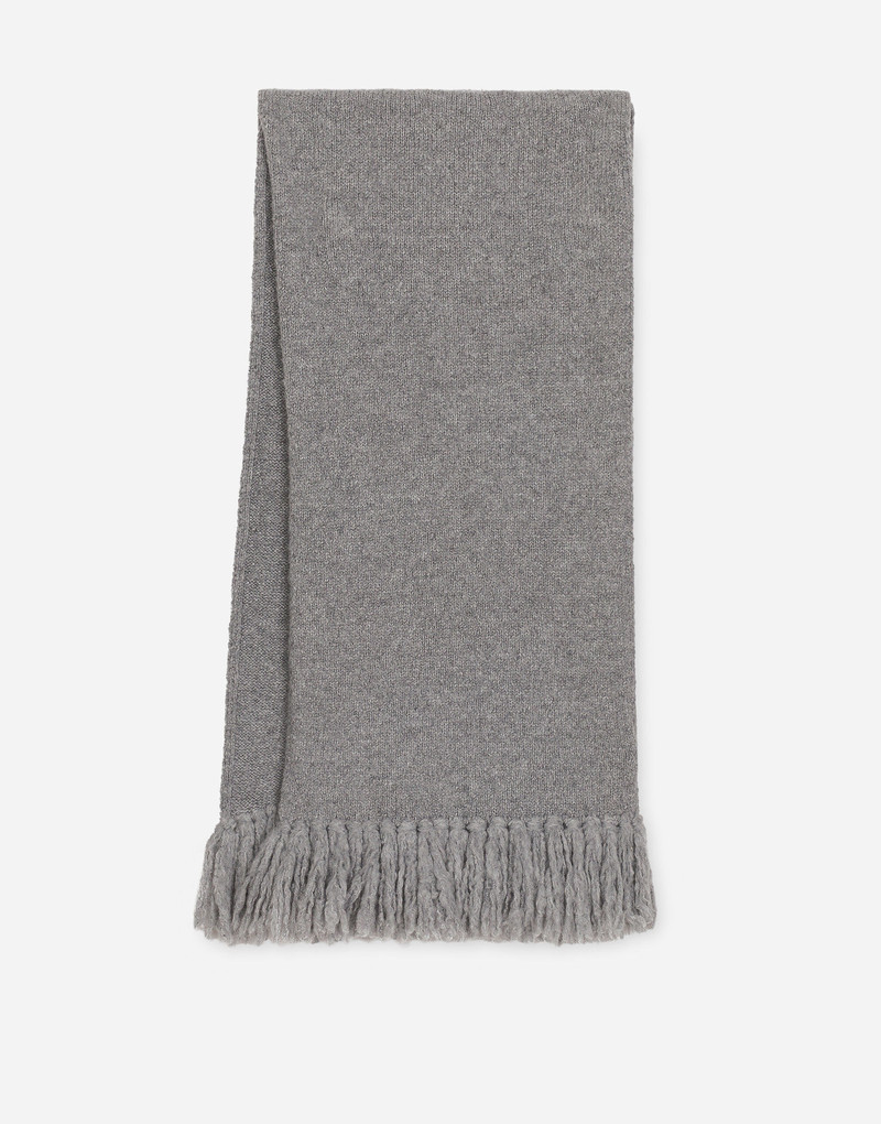 Stretch technical wool knit scarf 1