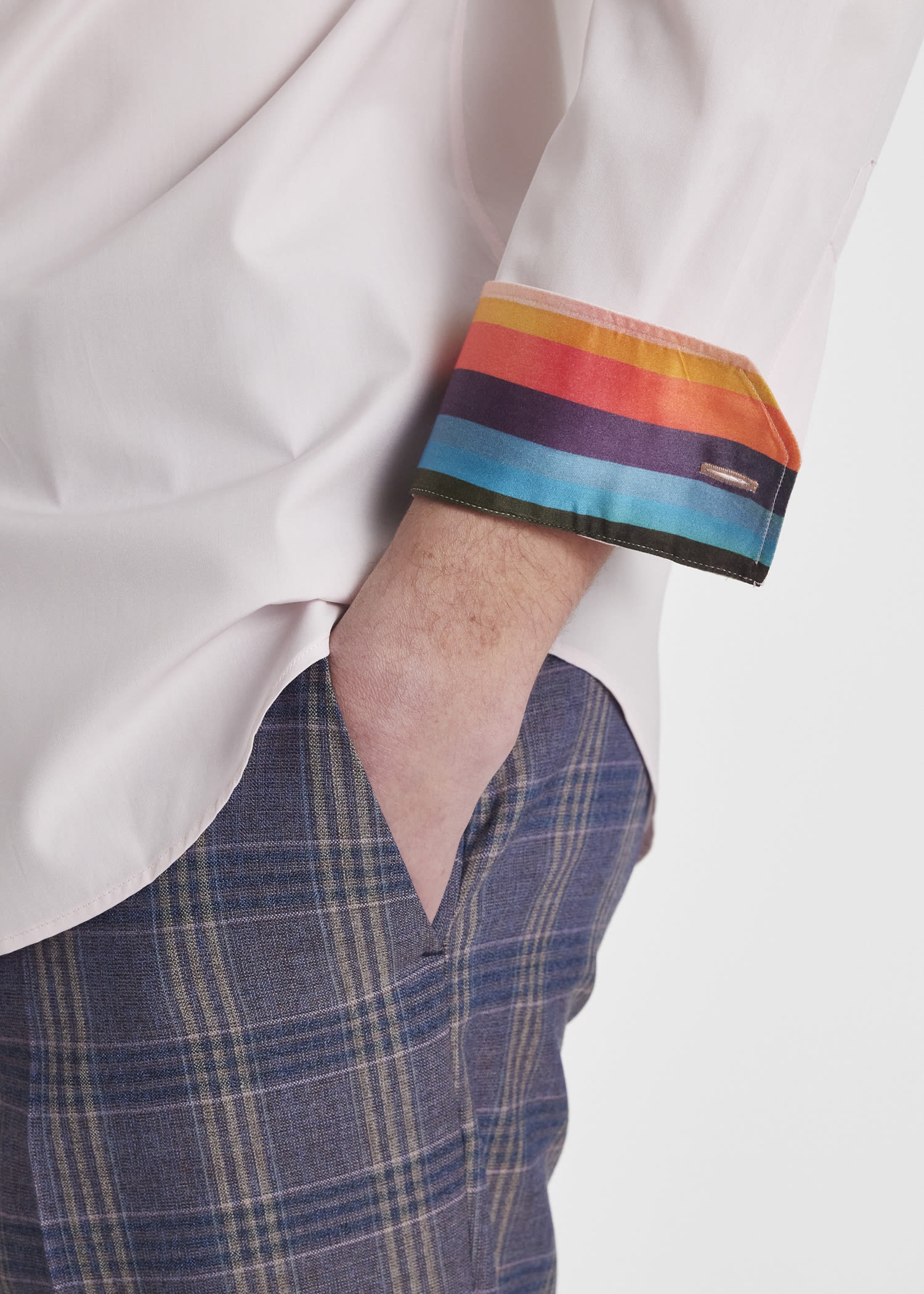 Tailored-Fit  'Artist Stripe' Cuff Shirt - 5