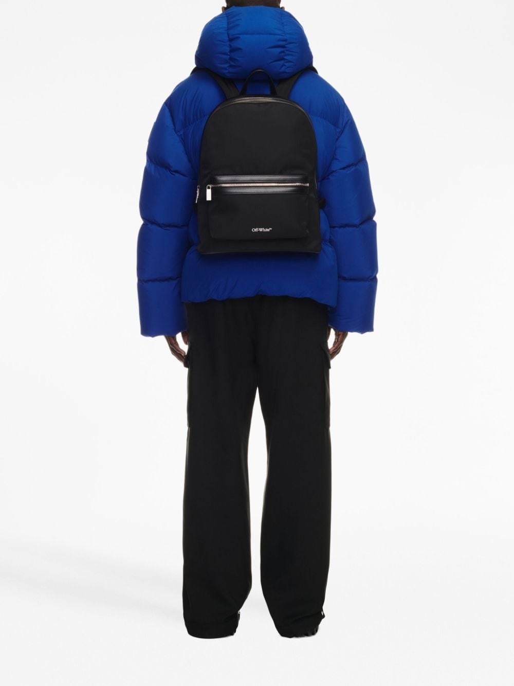 Off-White c/o Virgil Abloh Logo Print Double Pouch Shoulder Bag in Black  for Men