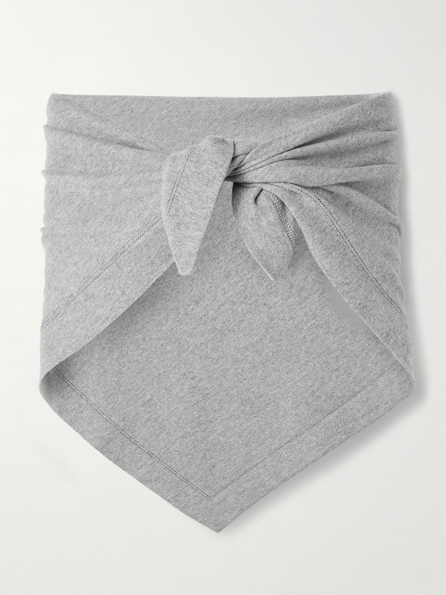 Embellished cashmere sweater and scarf set Gray - 6